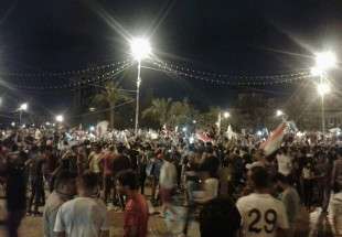 جانب من الاحتفالات في ساحة التحرير