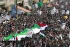 Yemeni demonstrators denounce Israeli atrocities against Palestinians
