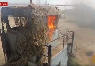 شبان يحرقون موقعًا ومعدات اخر للاحتلال شرق خانيونس