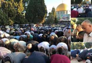 هزاران فلسطینی نماز عید را در «خیمه‌های بازگشت و مسجدالاقصی» اقامه کردند