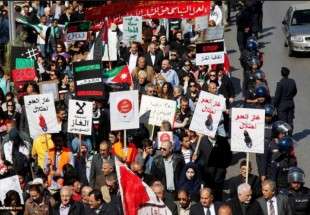 اعتصام أمام البرلمان الأردني ضد اتفاقية الغاز مع "إسرائيل"