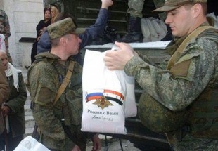 توزیع 500 بسته مواد غذایی از طرف روسیه در درعا