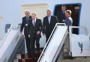 صدر ولادیمیر پوتین  تہران پہنچ گئے