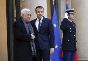ماكرون وعباس يبحثان في باريس الموقف حول السلطة الوطنية الفلسطينية