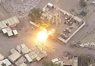 عملیات مشترک پهپادی و توپخانه‌ای یمن علیه مواضع متجاوزان