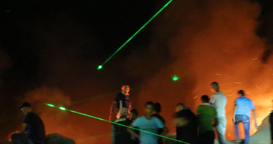 تجدد تظاهرات الإرباك الليلي.. (ليلة الاثنين)  إصابات برصاص الاحتلال شرق غزة