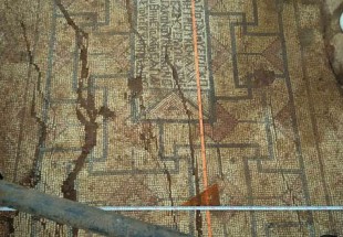 العثور على لوحة فسيفسائية تعود إلى عام 412 ميلادي بريف حماة الغربي