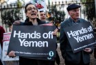 Demonstrators in UK demand an end to war in Yemen
