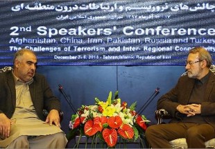 لاریجانی یؤكد ضرورة تعزیز التعاون بین ایران وباكستان فی مجال مكافحة الارهاب