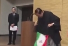 شعبده بازی سفیر ژاپن با پرچم ایران  