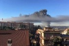 الدخان يغطي سماء روما