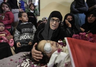 غزة تودع شهيدها الطفل أحمد أبو عابد