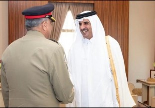 دیدار امیر قطر با فرمانده ارتش پاکستان