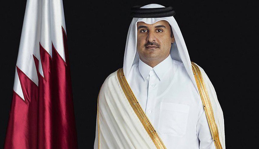 امير قطر يهنئ الرئيس روحاني