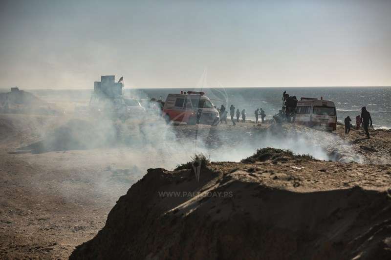 13 اصابة خلال قمع الاحتلال للحراك البحري شمال قطاع غزة