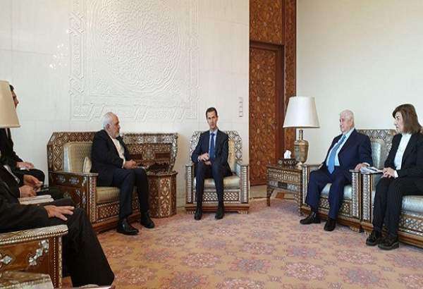 ایران کے وزیر خارجہ جواد ظریف کی بشار اسد سے ملاقات