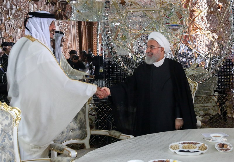 روحاني يلتقي أمير قطر