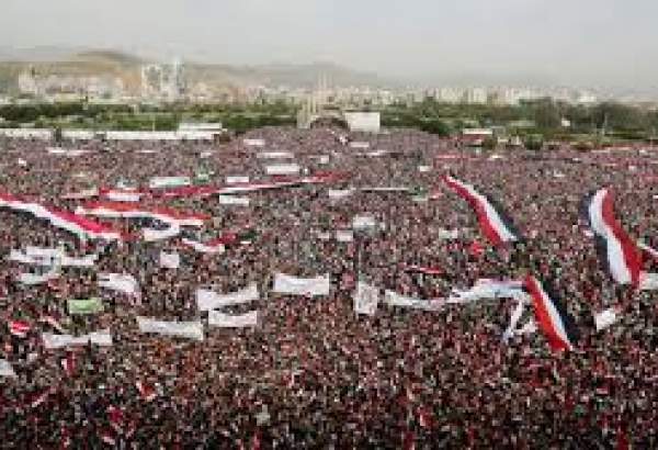 یمنی عوام کی یمنی فورسز کی حمایت اور سعودی جارحیت کے خلاف احتجاجی مظاہرے