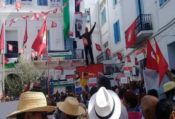 برگزاری راهپیمایی علیه معامله قرن در تونس