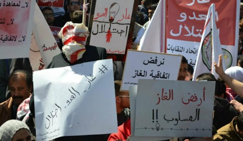 إنذارات عدلية إلى عمان لإسقاط اتفاقية الغاز