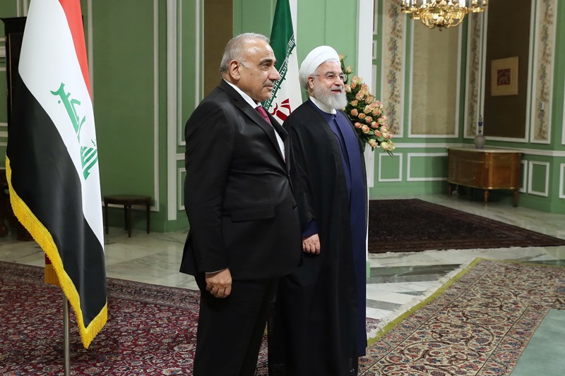 الرئيس الايراني يستقبل رئيس الوزراء العراقي