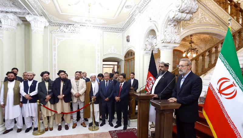 لاريجاني: اي مفاوضات للسلام في افغانستان يجب ان تكون بقيادة الحكومة الافغانية