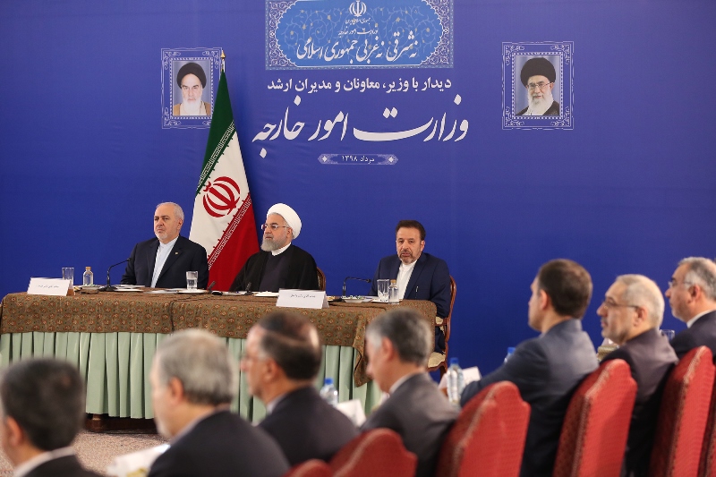 الرئيس الايراني : الامن مقابل الامن والمضيق مقابل المضيق