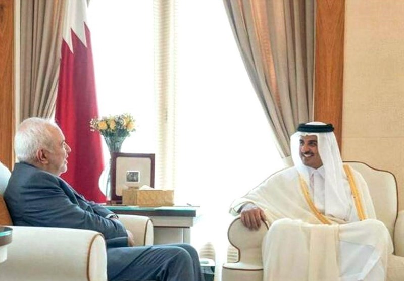ظريف يلتقي أمير قطر