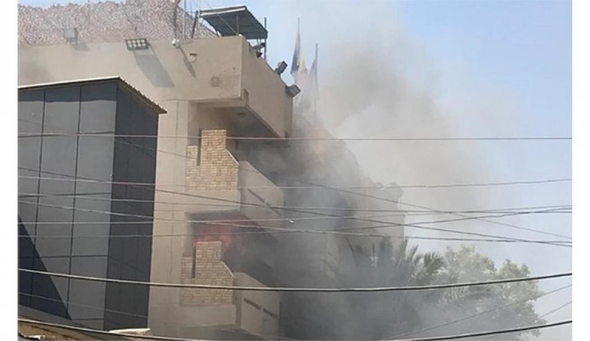 اندلاع حريق في السفارة الرومانية ببغداد والداخلية تتدخل