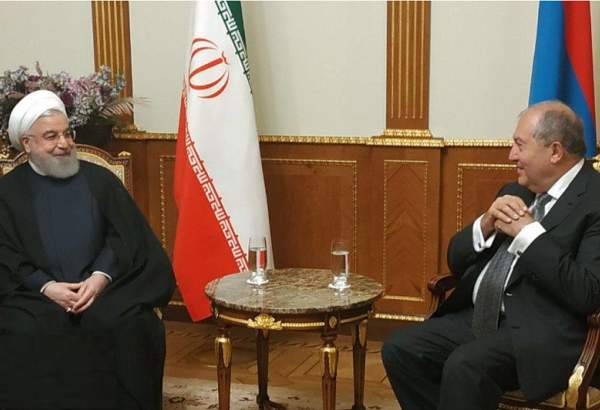 روحانی با رییس جمهوری ارمنستان دیدار کرد