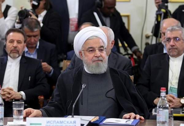 روحانی در اجلاس اوراسیا: جامعه بین‌المللی باید با رویکرد خصمانه و یکجانبه گرایانه آمریکا مقابله نماید