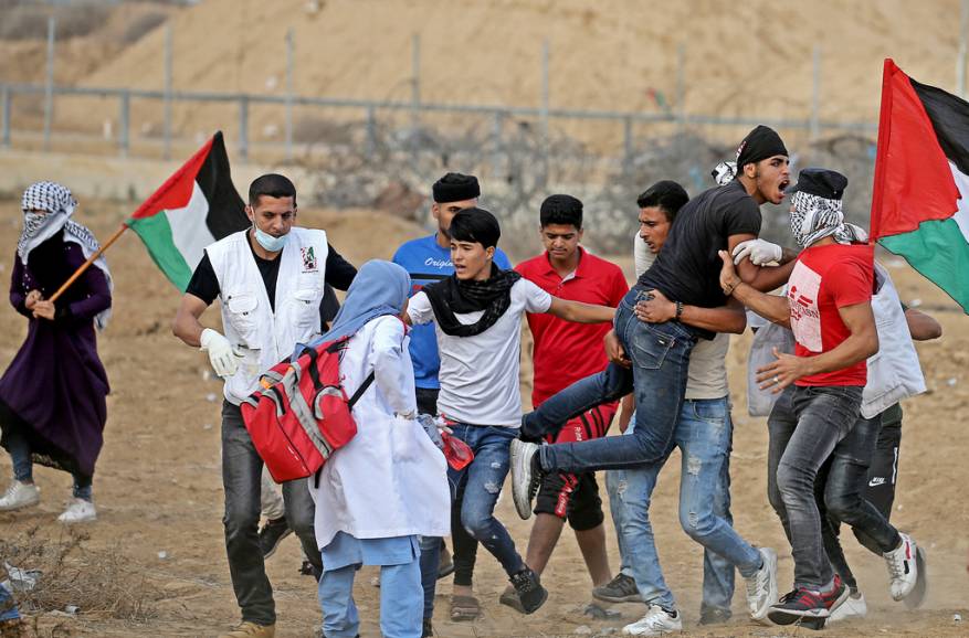 اصابات بقمع الاحتلال لمسيرة جمعة "أسرانا – أقصانا – قادمون" على حدود غزة