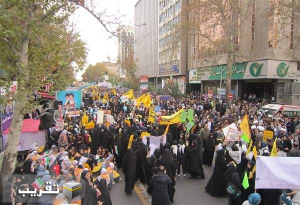 راهپیمایی باشکوه 13 آبان برگزار شد/گزارش اختصاصی تقریب از این راهپیمایی+ قطعنامه پایانی