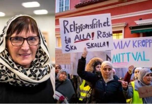 محجبه شدن معلمان غیرمسلمان سوئدی در اعتراض به قانون منع حجاب