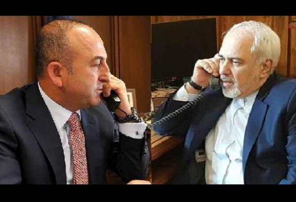 گفت‌وگوی تلفنی ظریف با وزیر خارجه ترکیه در پی وقوع زلزله