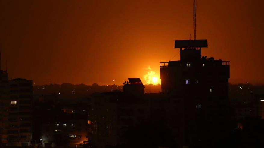 إصابات بغارات إسرائيلية  مساء الاربعاء على قطاع غزة