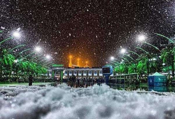 بارش برف در کربلا و بغداد بعد از 12 سال + تصاویر
