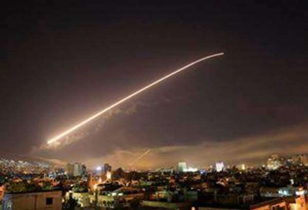 مقابله پدافند هوایی سوریه با اهداف مهاجم