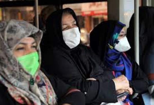 Iranian women wearing face mask to protect against coronavirus outbreak in the country.