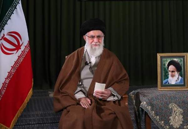 Supreme Leader of Islamic Republic Ayatollah Khamenei addressing Iranians in a televised message for the Persian New Year 1399