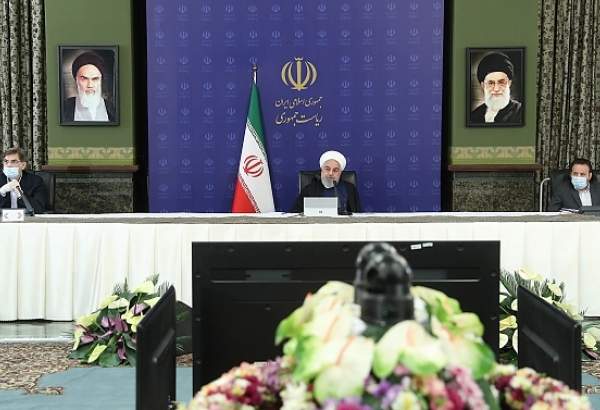 Iranian President Hassan Rouhani in a cabinet meeting on Sunday (photo: president.ir)