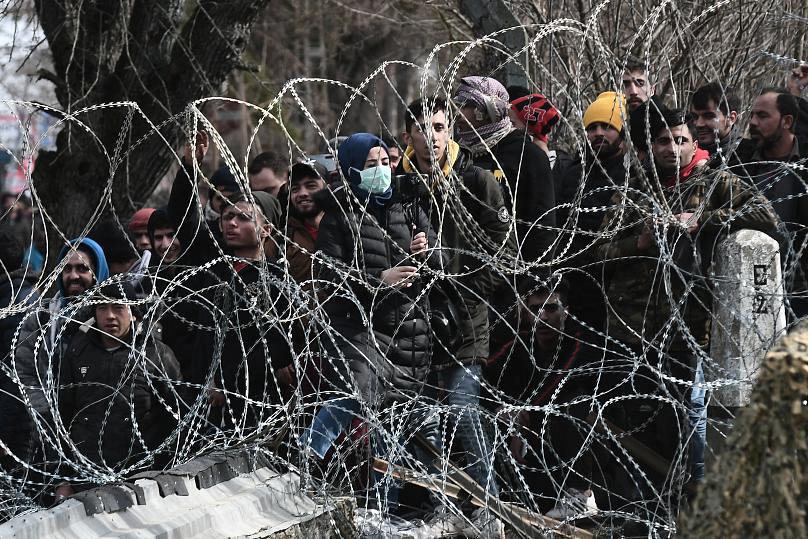 پناهجویان در مرز ترکیه با یونان