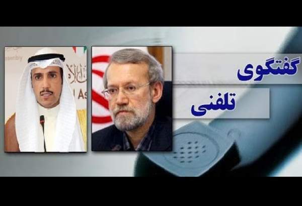 گفتگوی تلفنی رئیس مجلس کویت با لاریجانی/ اعلام همبستگی دو ملت ایران و کویت در مبارزه با کرونا