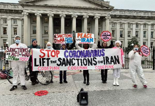 US civil groups call on Washington to end anti-Iran sanctions amid coronavirus pandemic