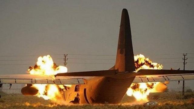 العراق: سقوط طائرة c130 أمريكية في قاعدة التاجي العراقية  