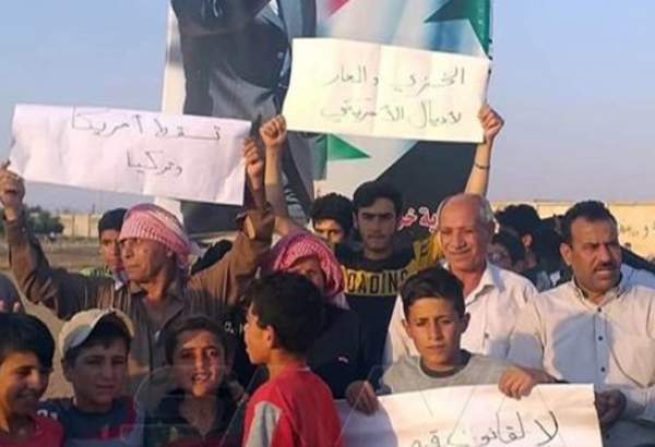 تظاهرات مردم شرق سوریه علیه تحریم‌های آمریکا