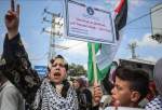 زنان غزه علیه طرح الحاق کرانه باختری تظاهرات کردند