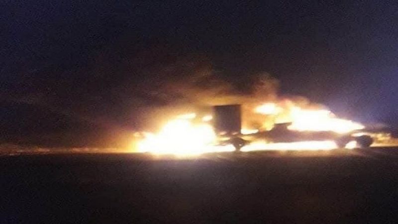 إحراق 3 شاحنات تحمل معدات للقوات الأميركية في العراق