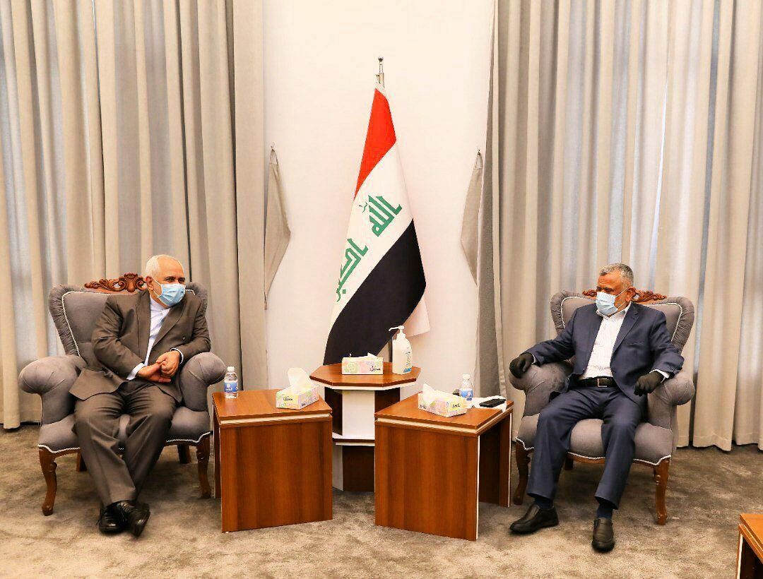 ظريف يلتقي رئيس تحالف الفتح في مجلس النواب العراقي هادي العامري