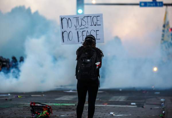 امریکہ میں احتجاجی مظاہرے 61 ویں روز بھی جاری